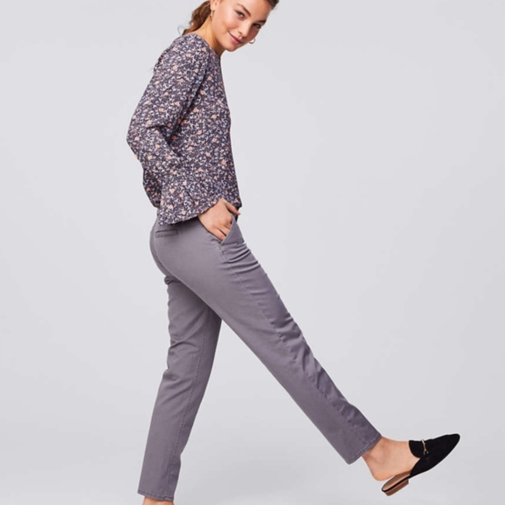 EUC LOFT ROLL CUFF GIRLFRIEND CHINOS sz.2